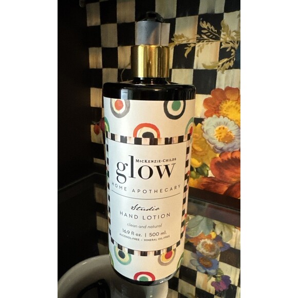 Mackenzie Childs GLOW Apothecary Studio Hand Lotion 16.9 oz NEW - Picture 1 of 3